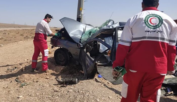 سانحه رانندگی در جاده راین - کرمان سه کشته و ۲ مصدوم برجا گذاشت