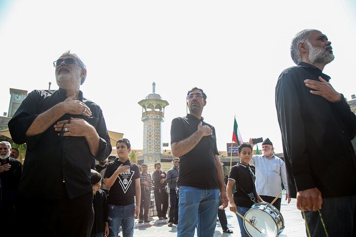 حال و هوای حرم بانوی کرامت در ماتم خورشید هشتم