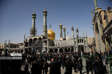 Mourning for Imam Reza (AS) at Qom's Fatemeh Masumeh Shrine