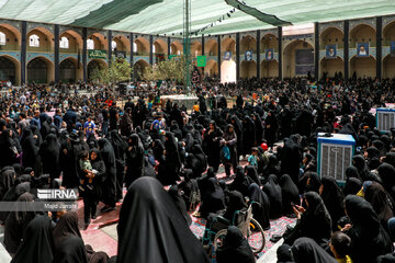 Traditional mourning ceremony for Imam Reza in center Iran