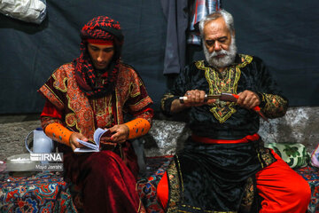 Traditional mourning ceremony for Imam Reza in center Iran