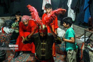 Traditional mourning ceremony for Imam Reza in center Iran