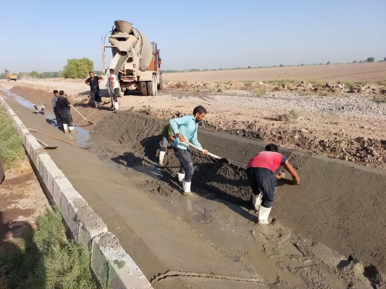 کانال آبرسان به ۴۰۰ هکتار از زمین‌های کشاورزی دزفول بازسازی شد