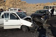 تصادف زنجیره ای در زرین‌شهر اصفهان ۱۶ مصدوم برجا گذاشت