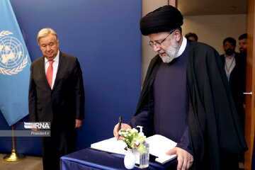 Raisi meets with UN Secretary-General António Guterres