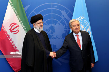 Raisi meets with UN Secretary-General António Guterres