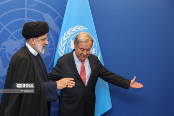 Raisi meets with UN Secretary-General António Guterres