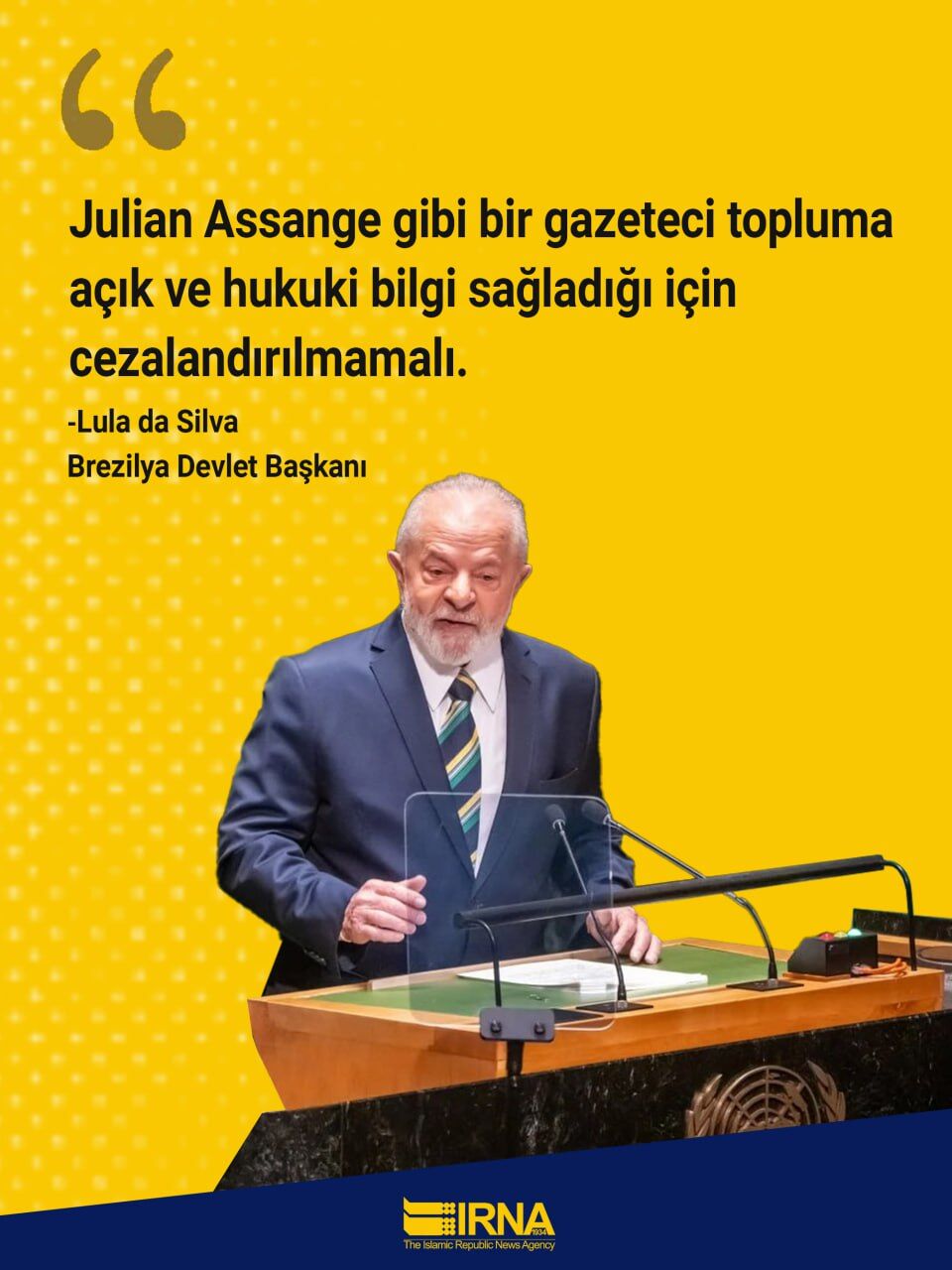 Brezilya Devlet Başkanı Lula da Silva, Julian Assange'ın serbest bırakılmasını talep etti.