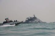 فیلم| رژه شناورهای نیروی دریایی سپاه در خلیج‌فارس
