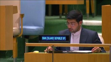 پاسخ هیات ایران به اظهارات نخست وزیر رژیم صهیونیستی درنشست مجمع عمومی سازمان ملل