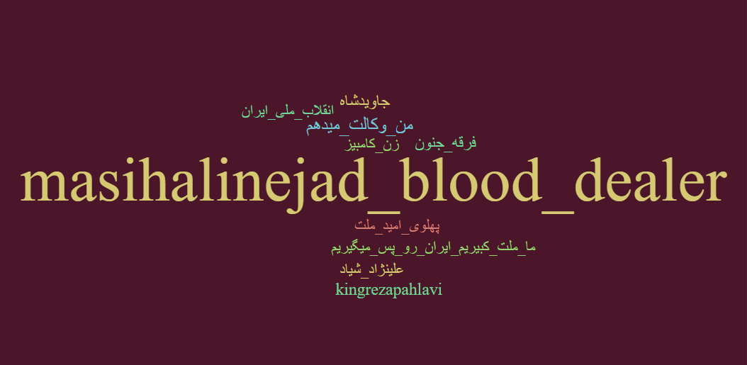 تحلیل هشتگ انگلیسی «مسیح علینژاد دلال خون است»/براندازان مصی را هم دور انداختند!