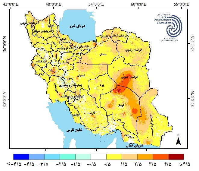 بارندگی سالانه آذربایجان شرقی با کاهش ۱۲.۶ درصد همراه بود