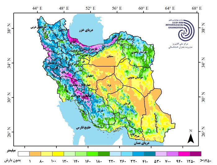 بارندگی سالانه آذربایجان شرقی با کاهش ۱۲.۶ درصد همراه بود