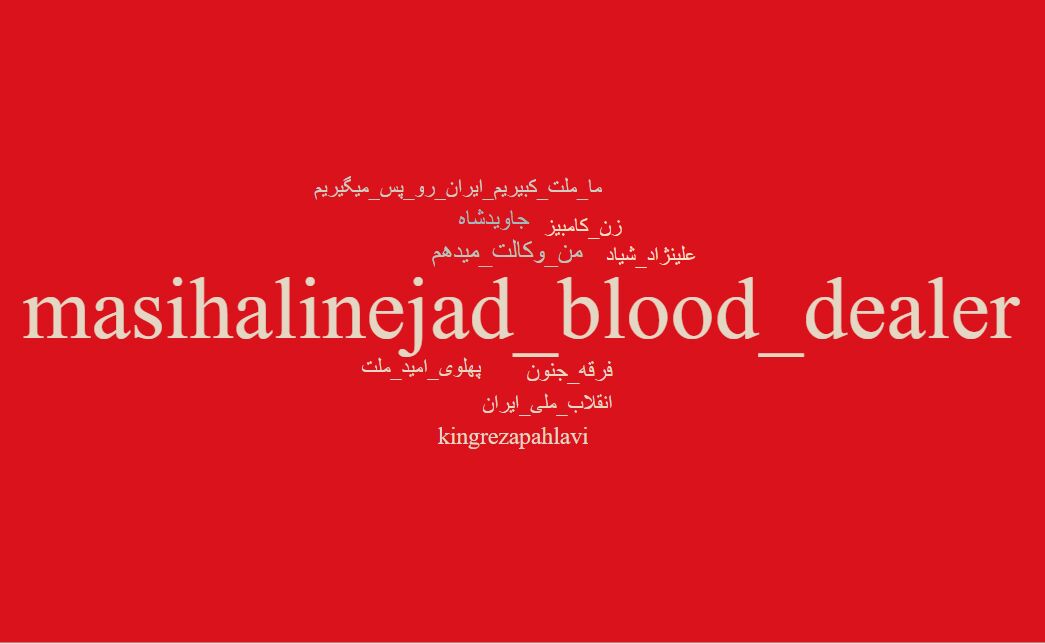 تحلیل هشتگ انگلیسی «مسیح علینژاد دلال خون است»/براندازان مصی را هم دور انداختند!