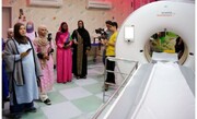 بانوان شرکت‌کننده در جشنواره بین‌المللی خورشید از بیمارستان رضوی مشهد بازدید کردند