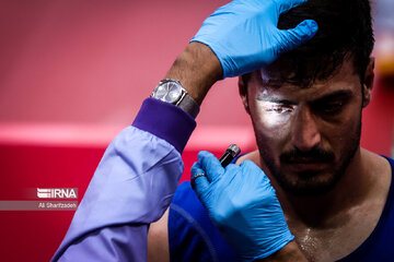 Iranian boxer at Hangzhou Asian Games