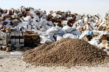 Destruction of 1,300 tons of smuggled goods