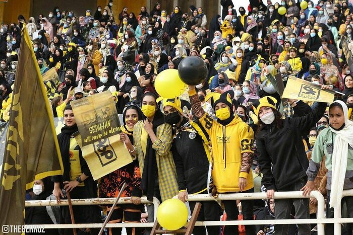 During a Propaganda football match between Iran's Sepahan FC and