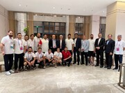 دیدار وزیر ورزش و جوانان با اعضای تیم‌های ملی کشتی ایران در هانگژو