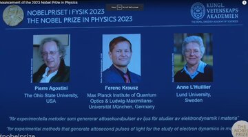 برندگان جایزه نوبل فیزیک ۲۰۲۳ معرفی شدند