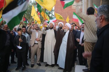 اجتماع مردمی و جشن پیروزی جبهه مقاومت در ساری + فیلم