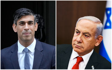 سوناک در گفت وگوی تلفنی با نتانیاهو پیگیر اتباع انگلیس در رژیم صهیونیستی شد