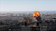 بمباران وحشیانه محله تل الهوی در غزه توسط رژیم اشغالگر