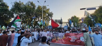 فریادهای «لبیک یا قدس» و «مرگ بر اسرائیل» در پایتخت پاکستان طنین انداز شد+عکس و فیلم