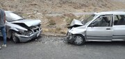 تصادف شاخ به شاخ ۲ خودرو در زنجان به فوت ۲ افسر پلیس منجر شد