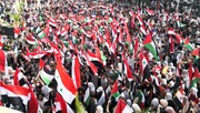 تظاهرات گسترده دانشجویان سوری و اعلام همبستگی با مردم غزه + فیلم