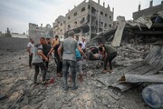 شهادت ۴۰ فلسطینی در حمله هوایی صهیونیست‌ها به منزلی در غزه