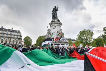 استاندارد دوگانه الیزه در بحران غزه؛ ۲ تظاهرات دیگر حامی فلسطین ممنوع شد+فیلم