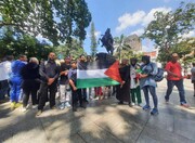 Marcha en apoyo a Palestina en la plaza Bolívar de Caracas