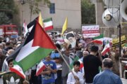 تجمع اعتراضی نمازگزاران ایلامی در محکومیت جنایات رژیم غاصب اسرائیل