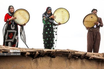 Grape and apple harvest festival in west Iran