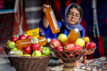 Grape and apple harvest festival in west Iran