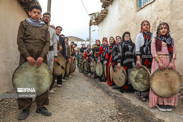 Grape and apple harvest festival in west Iran