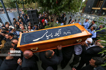 Funeral ceremony of Iranian acclaimed actor Atila Pesyani