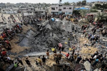 موج جدید حملات هوایی و توپخانه ای ارتش رژیم صهیونیستی به مناطق مختلف نوار غزه + فیلم