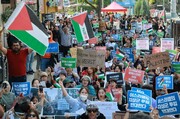 صدها نفر در کره جنوبی در حمایت از مردم فلسطین راهپیمایی کردند