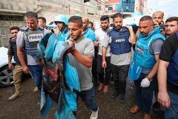 ۱۱خبرنگار فلسطینی در غزه شهید شدند