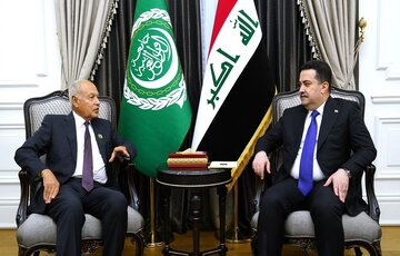 نخست وزیر عراق در دیدار با دبیرکل اتحادیه عرب بر تشکیل کشور فلسطین تاکید کرد