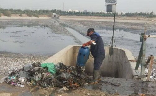 ۹ هزار تن ضایعات از مخزن تعدیل کننده آب‌های سطحی جنوب تهران جمع‌آوری شد