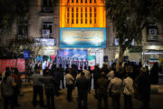 فیلم | تجمع اهالی فرهنگ، هنر و رسانه خوزستان در حمایت از مردم فلسطین