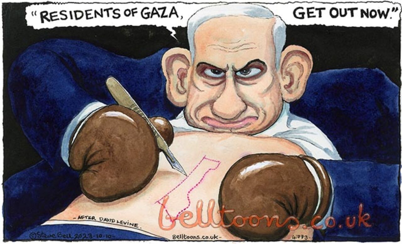 اخراج کاریکاتوریست روزنامه گاردین برای کشیدن کاریکاتور نتانیاهو
