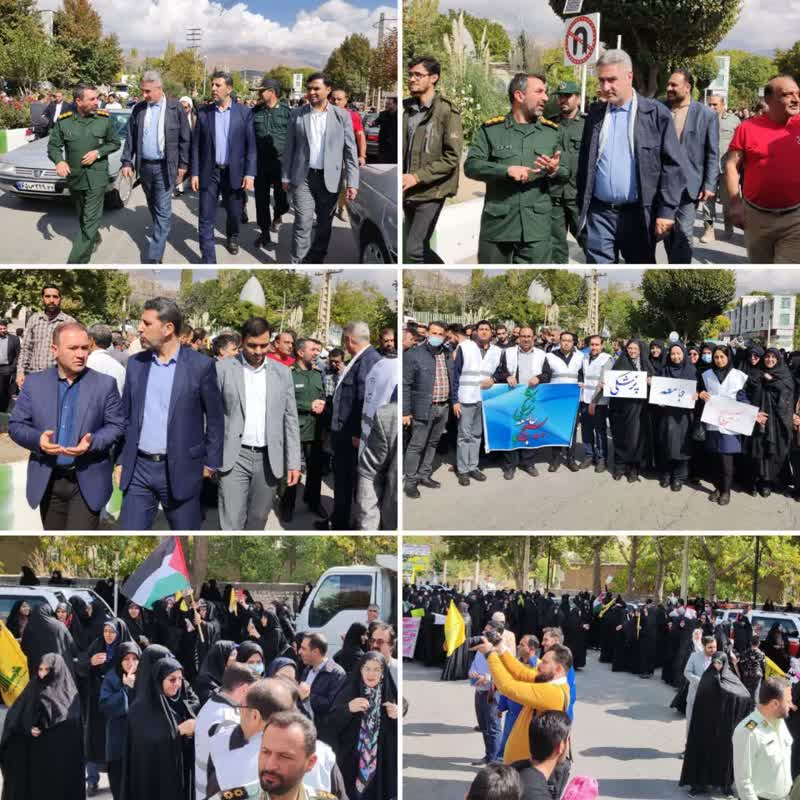 تجمع اعتراضآمیز شهروندان دماوند علیه جنایت اسرائیل در بیمارستان المعمدانی غزه+فیلم