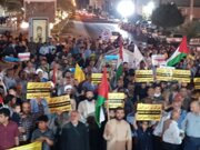 تجمع شبانه بوشهری‌ها در حمایت از غزه