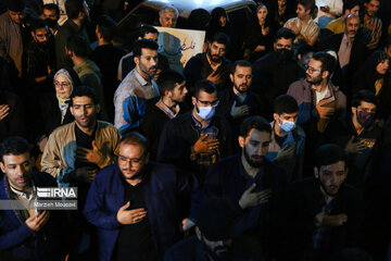 People gather in a square in Tehran to condemn Zionists’ crimes