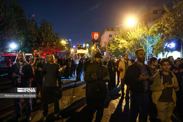 People gather in a square in Tehran to condemn Zionists’ crimes