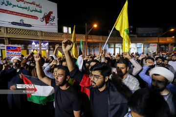 Gathering in southwest Iran in protest to Zionist crimes